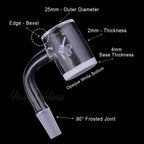 HONEY & MILK BEVEL QUARTZ BANGER - 90° DEGREE | YL-CLOSEOUT