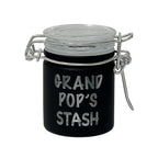 AIRTIGHT GLASS GRANDPOP'S STASH STORAGE JAR