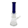COBALT BEAKER BONG WITH REINFORCED PERC AND THICK MOUTHPIECE