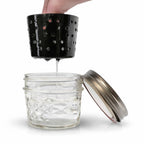 DR BUZZKILL'S MINI GLASS DUNK TANK: ISO JAR WITH STRAINER