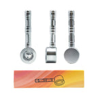 FLAT CHAMBER ALUMINUM GLASS SMOKING PIPE