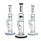 HITTN DOUBLE CHAMBER SHOWERHEAD & TREE ARM PERC STRAIGHT BONG