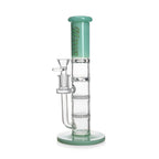 HITTN DOUBLE HONEYCOMB WITH TURBINE PERC STRAIGHT TUBE BONG