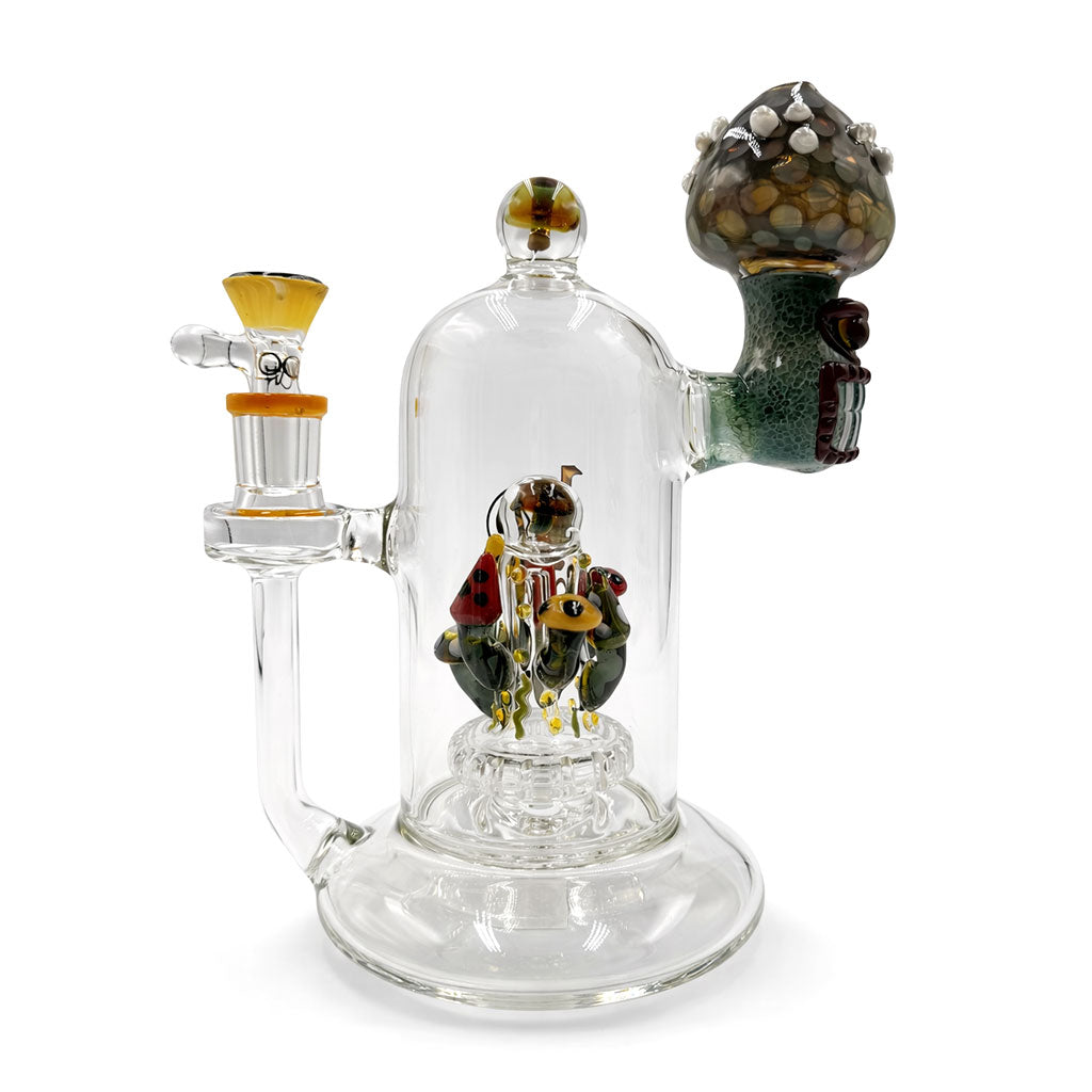 LOOKAH 8 INCH MINI CUTE CLOWN MUSHROOM GLASS RIG