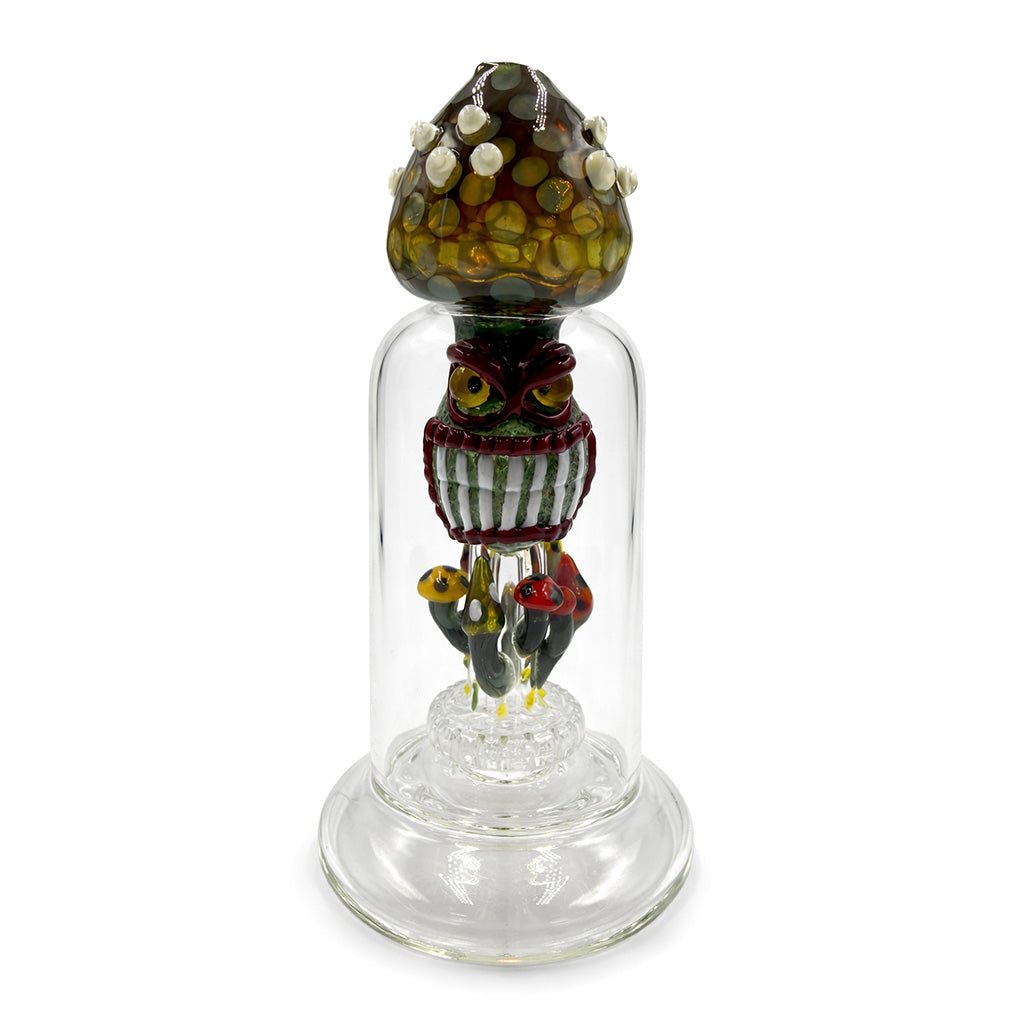 LOOKAH 8 INCH MINI CUTE CLOWN MUSHROOM GLASS RIG