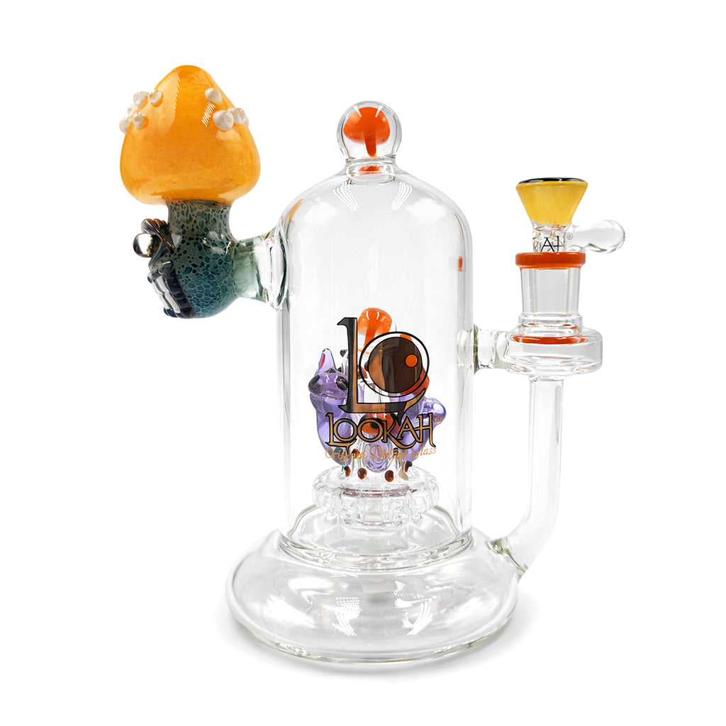 LOOKAH 8 INCH MINI CUTE CLOWN MUSHROOM GLASS RIG
