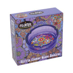 PURPLE HIPPIE FLOWER GLASS ASHTRAY
